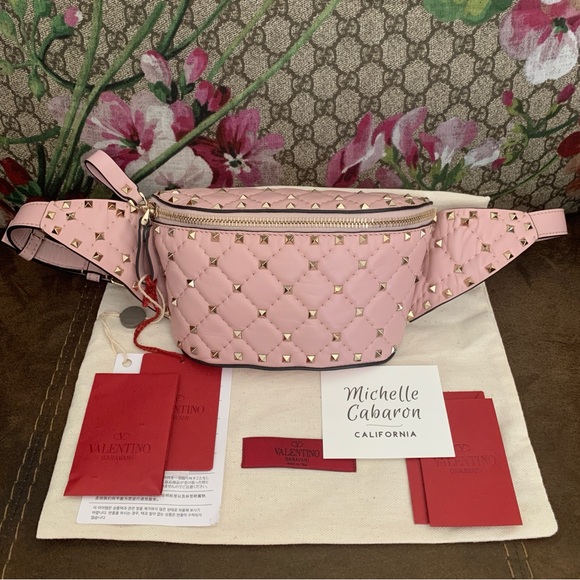 Valentino Rockstud Spike Quilted Leather Beltbag - Picture 6 of 16